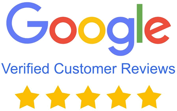 5-star verified customer reviews on Google