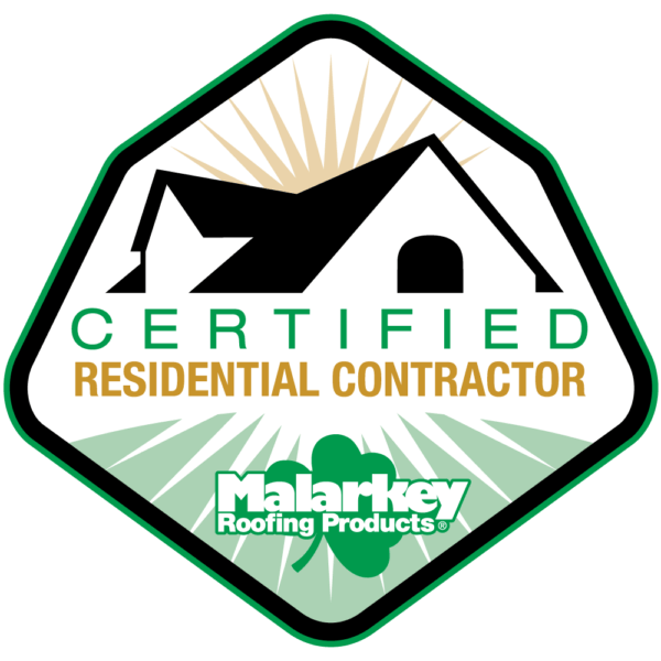 Certified residential contractor Malarkey logo