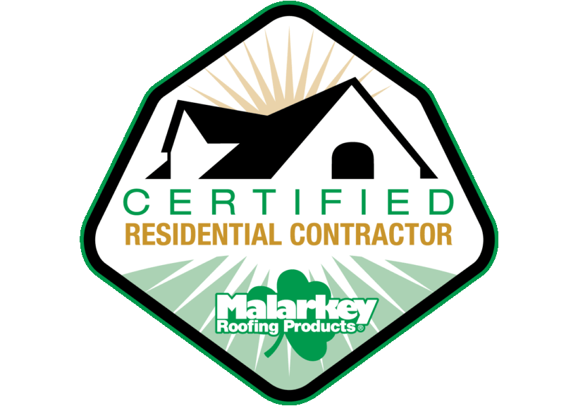 Certified residential contractor Malarkey logo